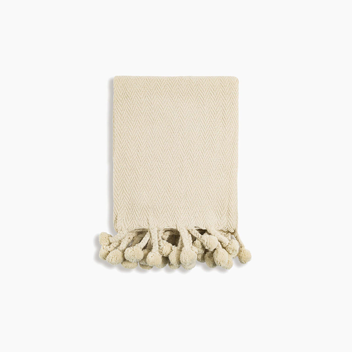 Cream pom best sale pom blanket